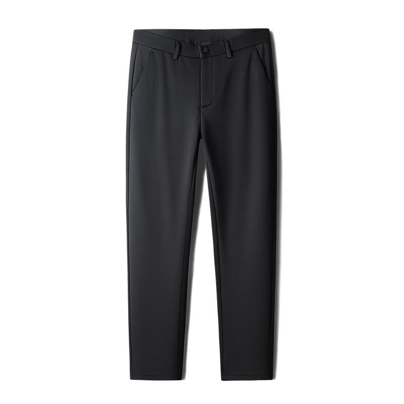 ROMON Men's Wrinkle-Free Elastic Straight Fit Trousers