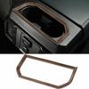 Wood Grain Armrest Water Cup Holder Frame Trim Cover For Ford F150 15+ Interior