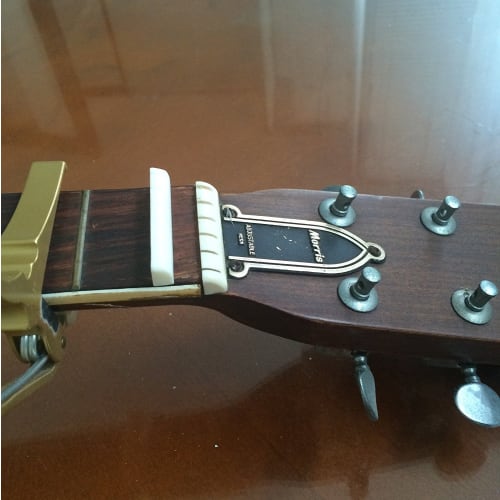 SLOWHAND High-Resonance Bone Nut and Saddle Set with Sandpaper for Acoustic Guitar Maintenance and Sound Quality Improvement (2 Sets)