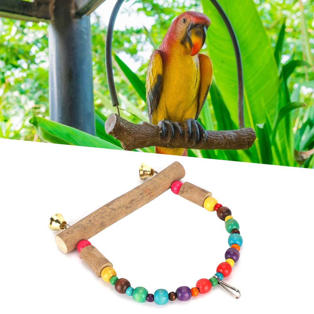 Wood Pet Small and Medium Parrot Swing with Hook Playing Biting Supply