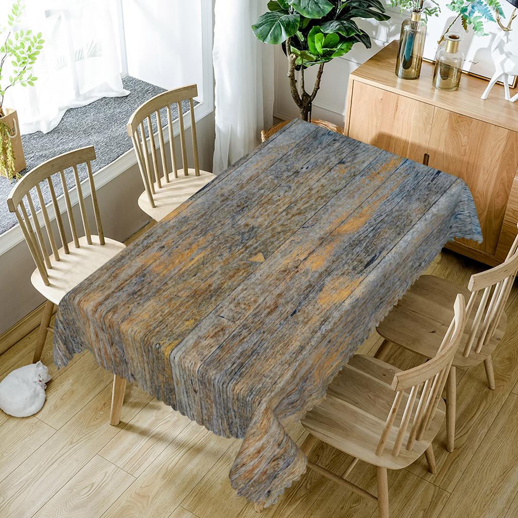 Holzmaserung Tischdecke Natürlich Rustikal Rechteckiger Tisch Holzstruktur Wasserdicht Esstischdeko Für Küche Party Heimdeko