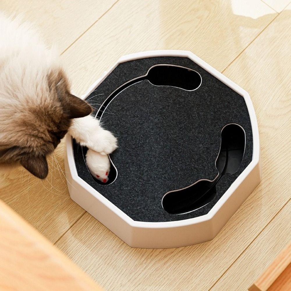 Scratch Resistant Automatic Mouse Follow Toy Adjustable Interactive Cat Toy  For Cats Dogs