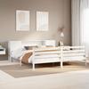 VidaXL Bunk Bed Without Mattress White 200x200 Cm Solid Pine Wood, Bed, Bedroom Furniture, Bed with Storage, 3322212