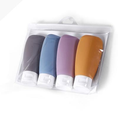 Kamp Seyahat Temel Malzemeleri Taşınabilir Şampuan Durulama Doldurma Kabı 4'lü Set