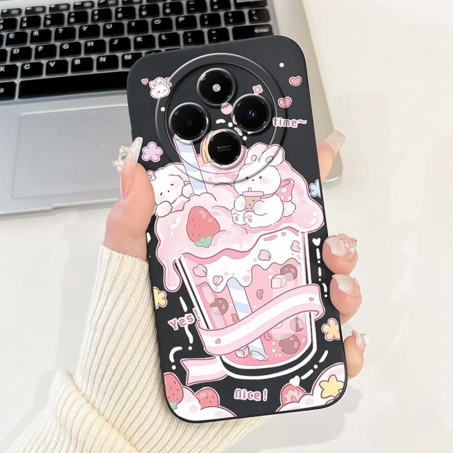 For Xiaomi Redmi 14C Case Poco C75 Cover 2024 Cute Panda Rabbit Cartoon Soft Matte Silicone Back Cover For Redmi14C PocoC75 Case