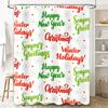 Tu Christmas Shower Curtain Festive Holiday Bathroom Decor Waterproof Farmhouse Modern Pattern Winter Holiday Season Home Decor