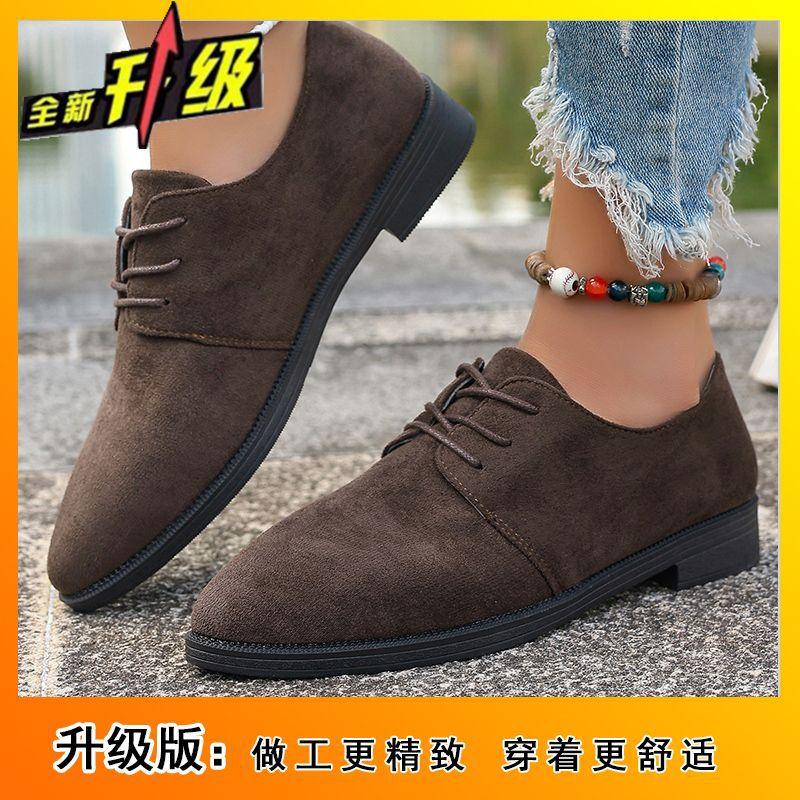 

2025 весна матовые туфли британская корейская версия тренд низкие ретро деловые повседневные туфли 43