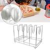 Pizza Pan Rack Multifunctional Accessories Portable Display Stand Plate Storage Rack Bakeware Organizer for Kitchen Countertop