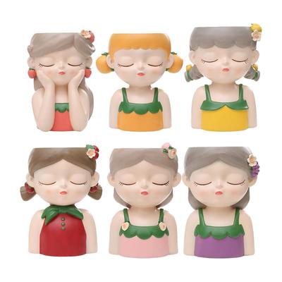 Pot de fleurs jardinière figurine ornement résine pot de fleurs pour intérieur cour cuisine