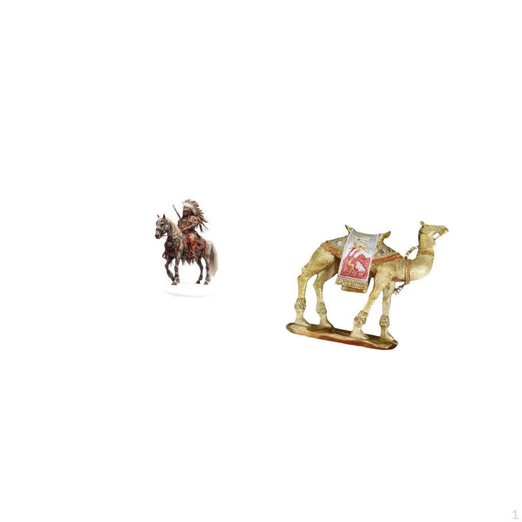 Home Knight Desk Sign Acrylic Ornament Camel Figurine Modern Decor Waterproof Desktop