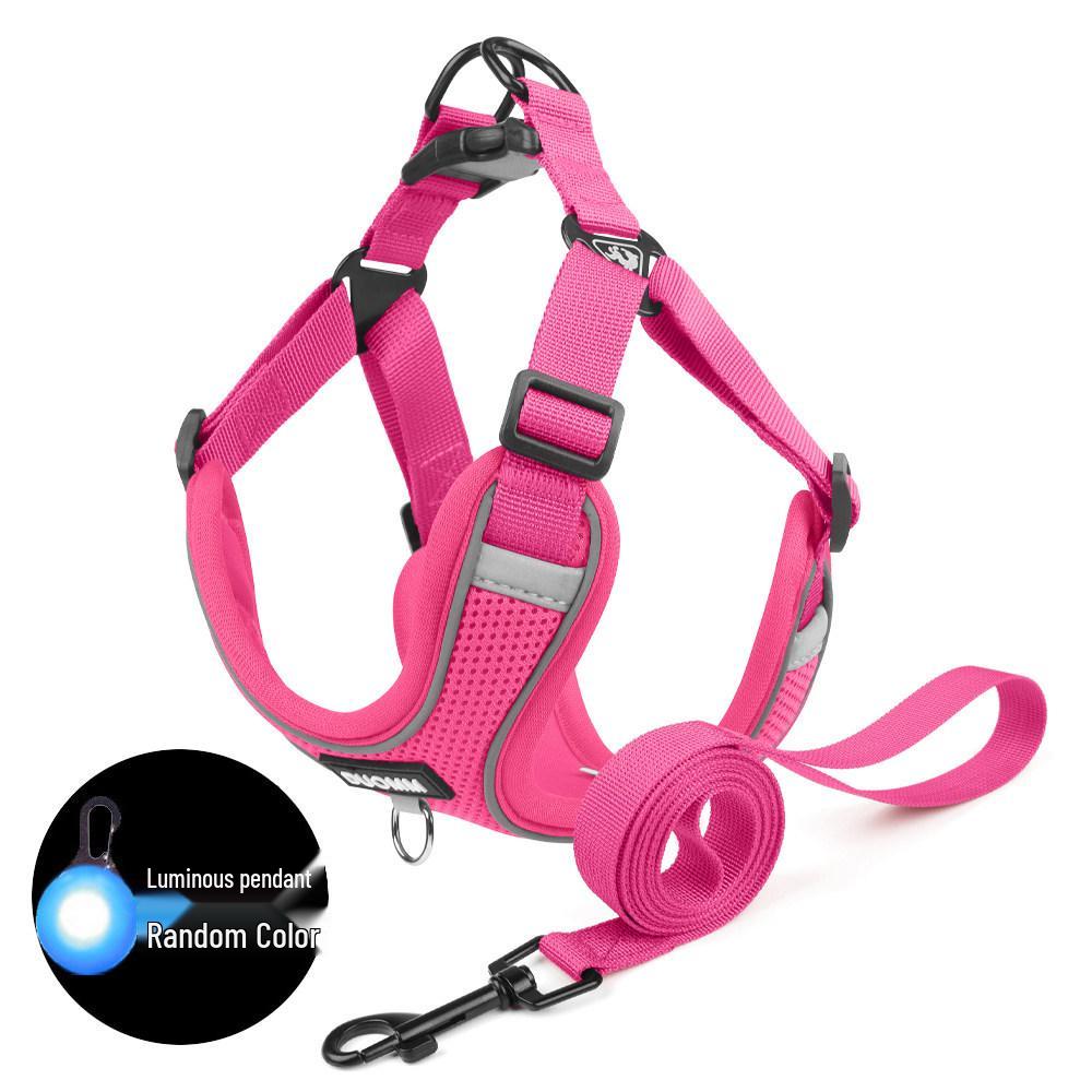 Harnais Gilet Respirant Réglable & Laisse pour Chiens de Petite à Moyenne Taille - Sans Rembourrage, Sans Étranglement, Idéal pour les Shiba Inus & Bouledogues Français