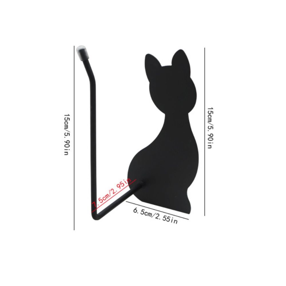 Wall-Mounted Headphone Hanger Self-Adhesive Cable Hanger Stylish Cute Cat Tissue Rack Bathroom
