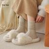 New Vintage Winter Socks Thickened Breathable Floor Socks Warm Soft Stacked Sock for Women