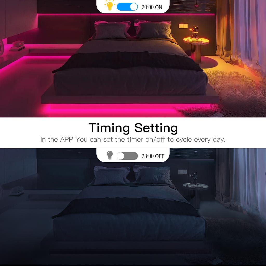 Bande LED Néon RGB Zigbee 3.0 USB 5V Ruban Dimmable Fonctionne Avec Passerelle Intelligente Tuya Bridge SmartThings Alexa Google hom