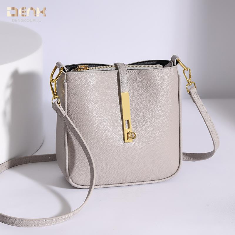 Genuine Leather Women's Bag Versatile Crossbody Bag Fashionable Shoulder Bag Underarm Bag Bucket Bag