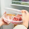 Lebensmittelaufbewahrungsbehälter 4 Fächer Transparent Kühlschrank Meal Prep Box mit Deckel für Zwiebel Ingwer Knoblauch