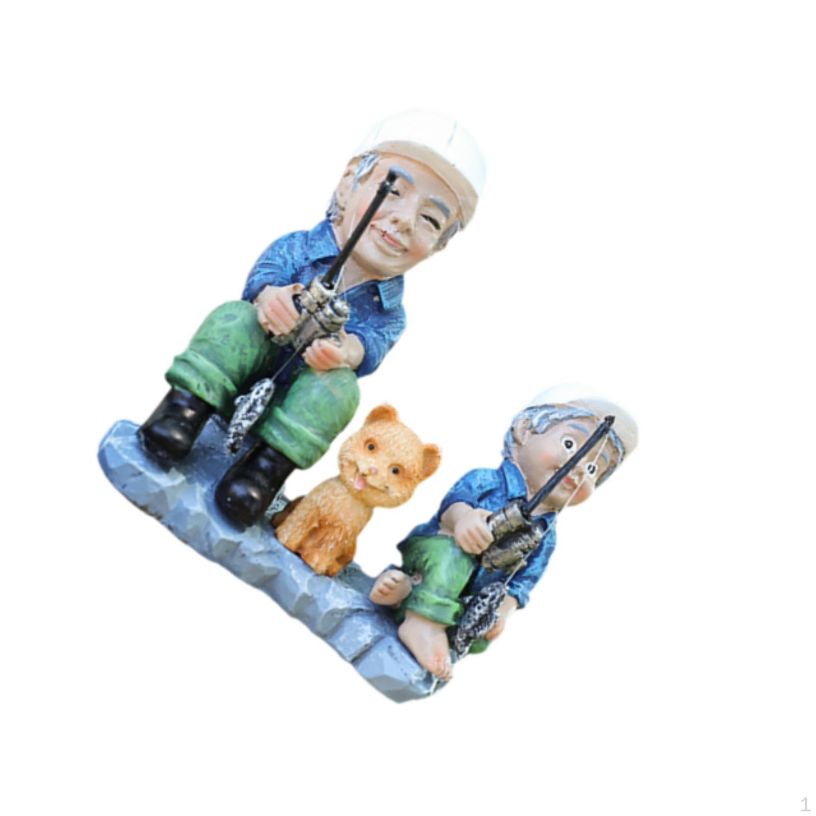 

Отец и сын Рыболовные украшения, Рыболовная статуя Украшения, Двор Открытый Сад Декор Рыба