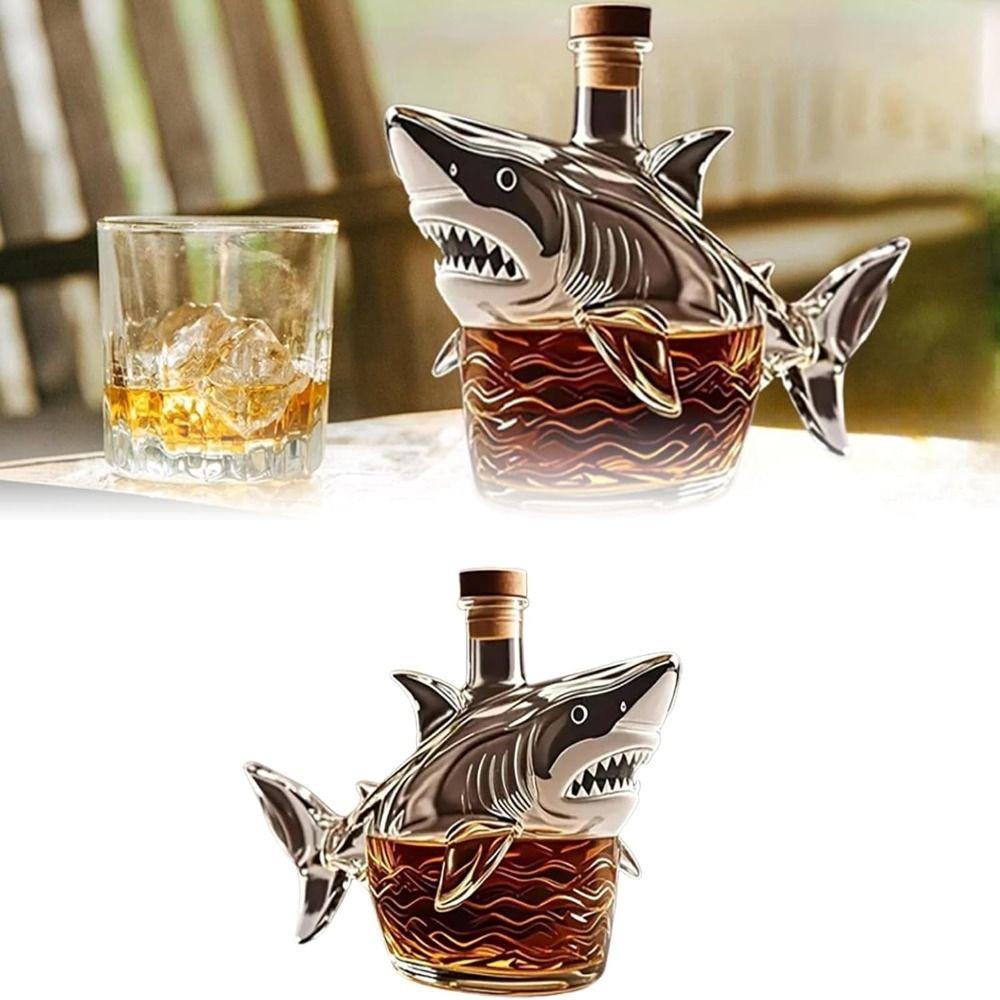 Shark Statue Wine Bottle 320 Ml Wine Decanter Fun Whiskey Bottle  Home Bar