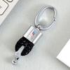 Car Styling 3D Metal Emblem Keychain Leather Braided Rope Key Chain Ring For BMW M E46 X1 X2 X3 X4 X5 X6 F15 G01 E87 E90 F30 E60 pdcr06