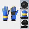 Warm Fleece Lining Winter Ski Gloves Waterproof Finger Gloves Durable Kids Snow Gloves  for Boys