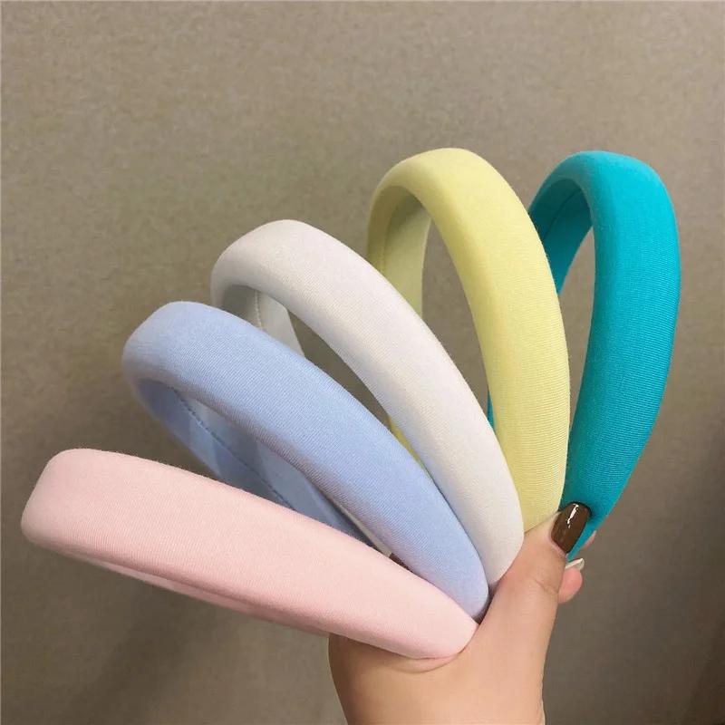 Koreanisches Haarband Einfarbige Süße Schwamm-Kopfband Verdickendes und Höher machendes Haarband Mode-Haarband Haar-Accessoires