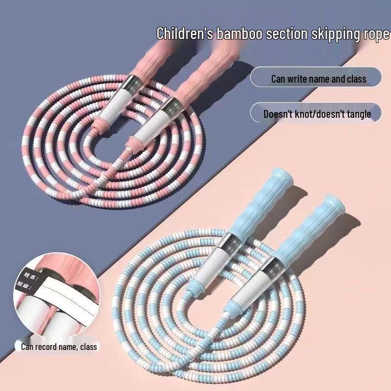 Bamboo Section Jump Rope for Children and Students - Beginner Kindergarten Edition