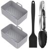 Air Fryer Silicone Tray Rectangle Oven Baking Tray Basket Reusable Liner Insert Dish For Ninja Foodi fryer Pan Accessories