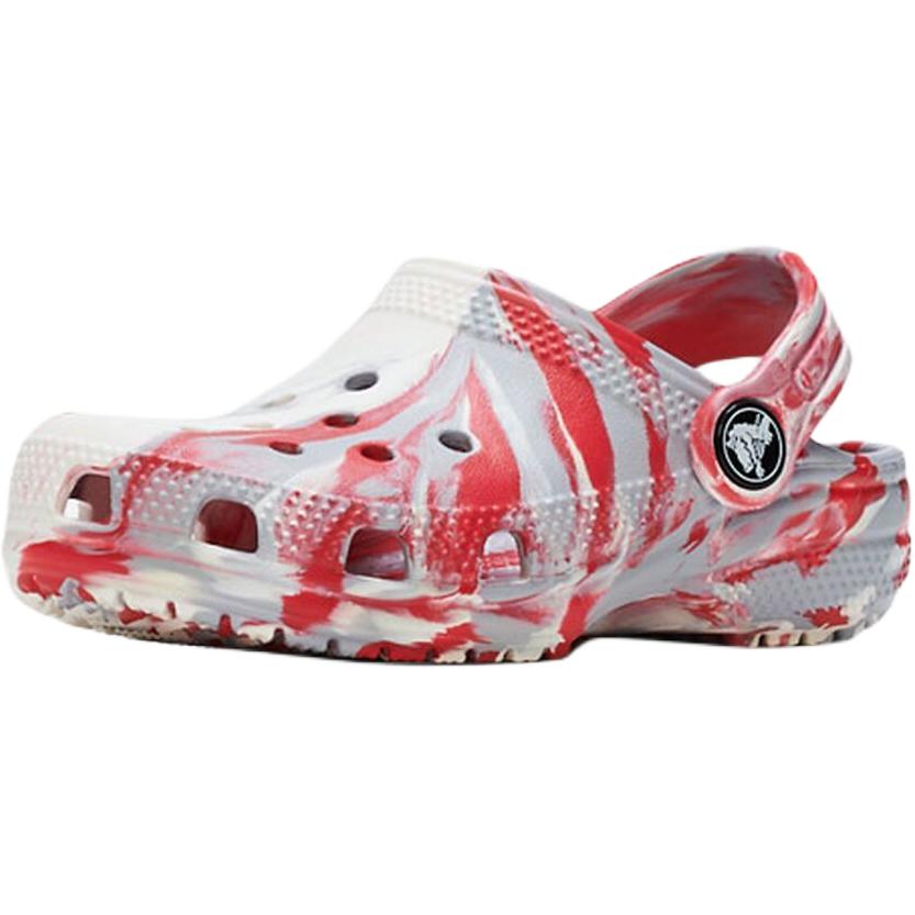 Crocs Classic Clog Comfortable Soft Non-Slip Durable Low-Top Toddler Shoes Baby Shoes White Gray Red 206838-1AZ