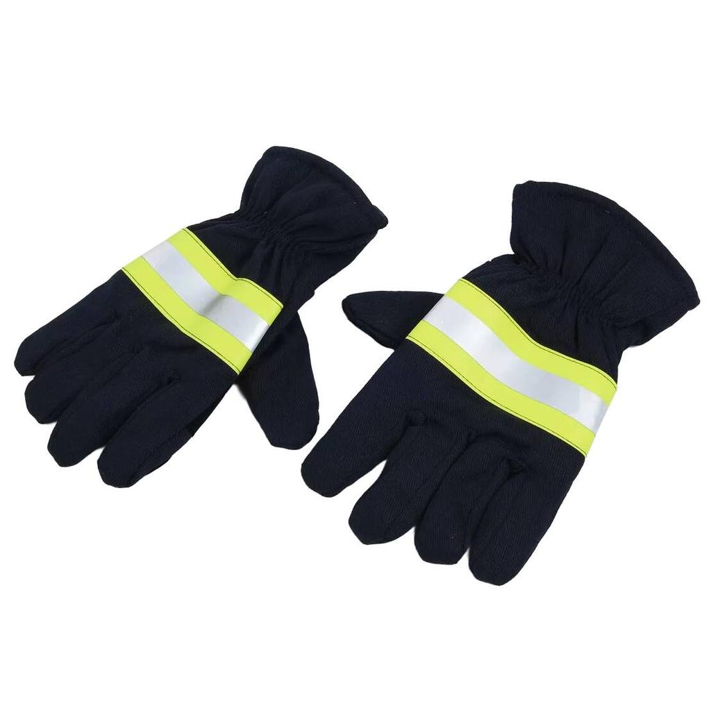 1 Pair Anti-Fire Heat Resistant Proof Welding Firefighting Protection Gloves