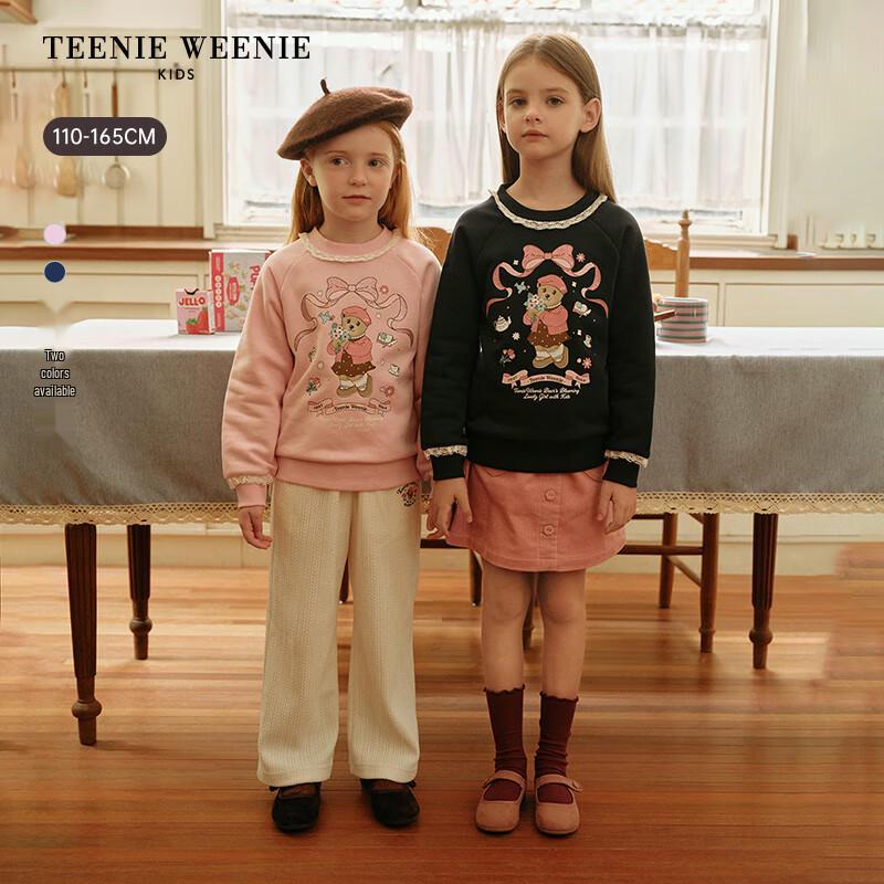 Teenie Weenie Kids Bear Girls  Lace Print Fleece Sweatshirt 165