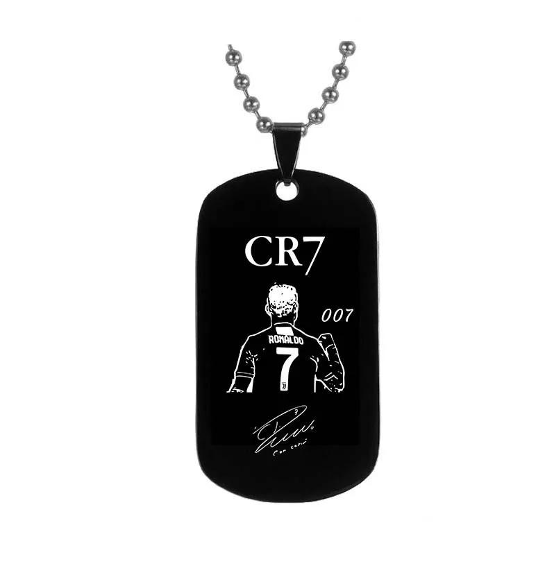 Stainless Steel Army Brand Pendant Necklace C Ronaldo 117 Jersey Men Boy Soccer Fan Gifts Football Jewelry Accessories