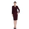 Red Professional Angora Suit Dress - Spring/Autumn Fashion for Women