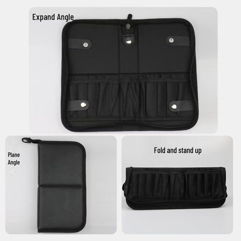 

Складная сумка для хранения кистей для макияжа на 29 ячеек – устойчивая к грязи, вместительная для визажистов 23 hole, stand-up