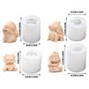 Baking Candle Mould Cute Castings Molds DIY 3D Silicone Mould Candle Silicone Handicrafts Moulds for Candle Making