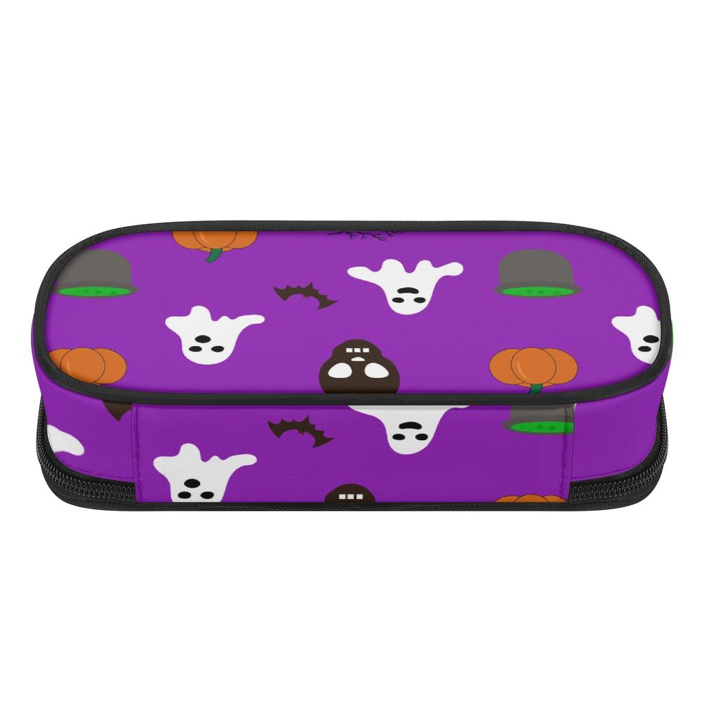 Stationery Pencil Case Large Capacity 300D Polyester Zipper Closure with Mesh Pocket Removable Divider and Pen Slots for Students