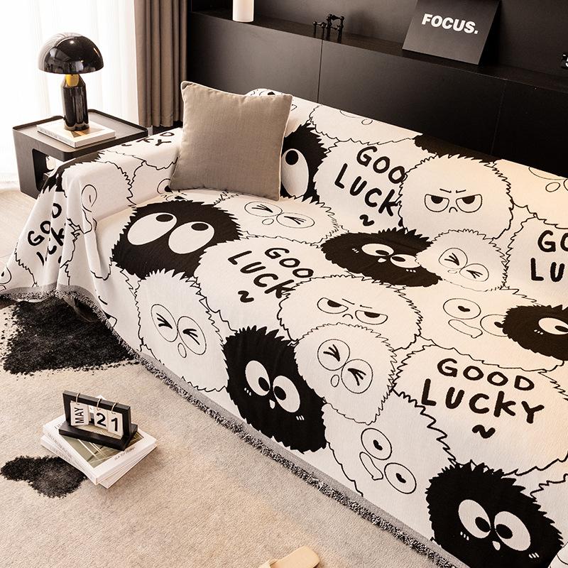 Chenille Sofa Cover Cloth Dustproof Sofa Towel Cartoon Sofa Cushion Sofa Cover One-Piece Sofa Cover Towel