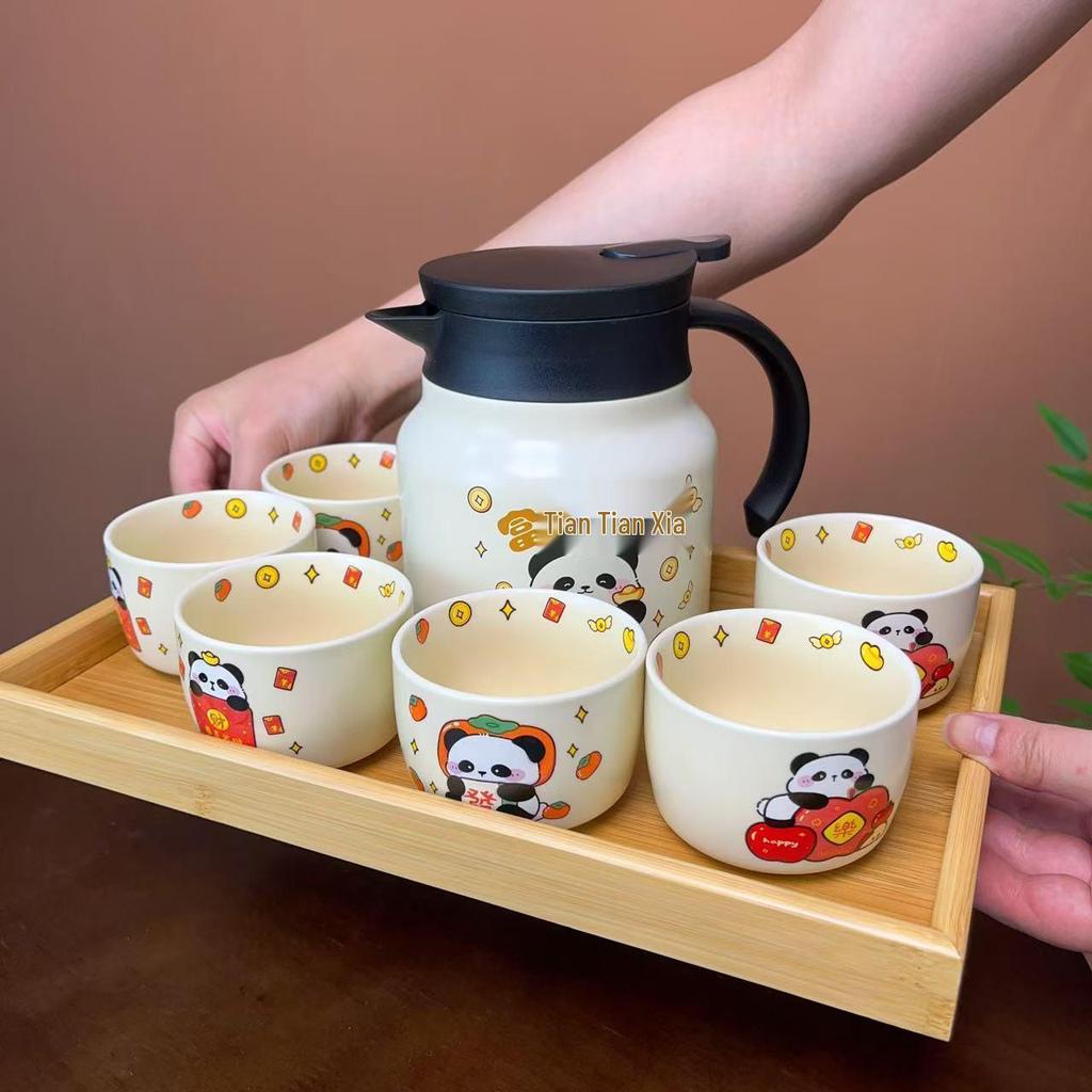 Panda Insulated Tea Pot, 316 Stainless Steel, Compact Size, Tea & Water Separation
