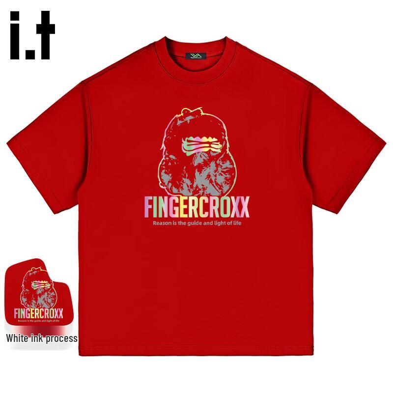

Fingercroxx Men s Loose Fit Pure Cotton Streetwear T-Shirt M