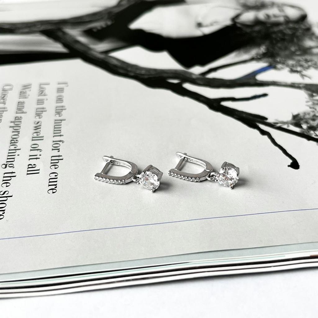 Silver Earrings with Cubic Zirkonia (2138648)