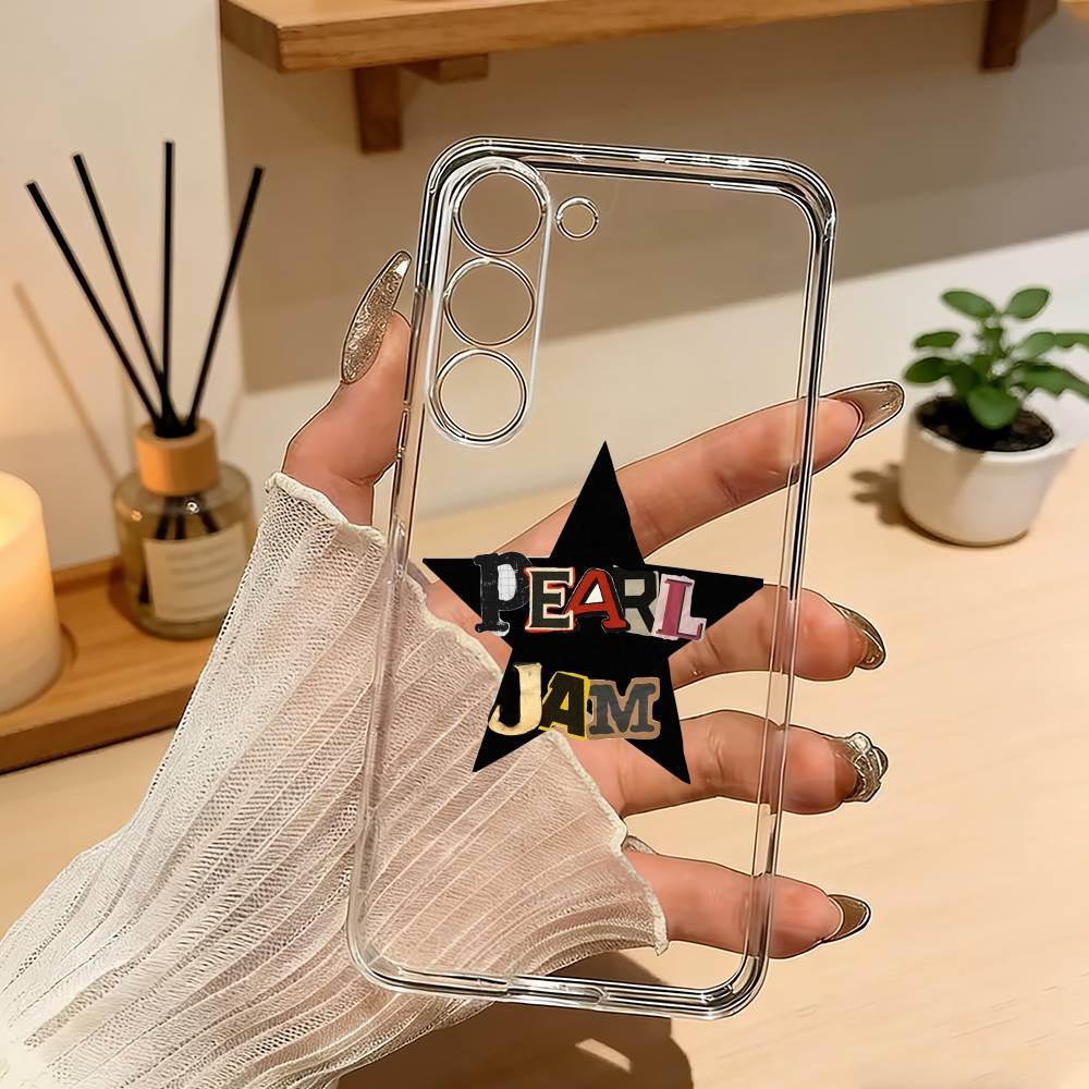 P-Pearl J-Jam Band Phone Case For Samsung Galaxy A71,A70,A52,A51,A40,A30 Transparent Cover Samsung a70