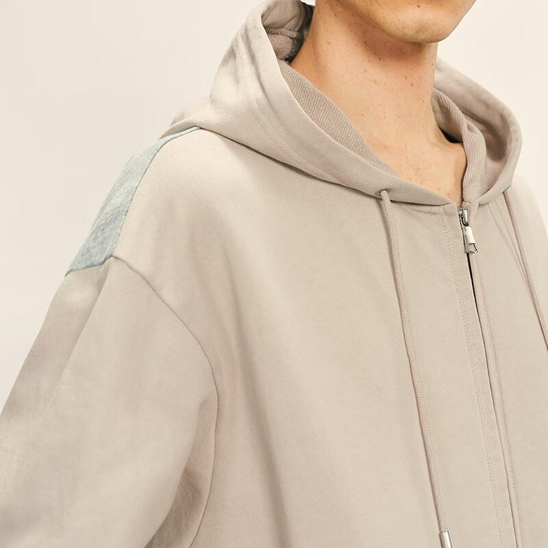 CROQUIS Men's Loose Fit Hooded Cardigan Sweatshirt