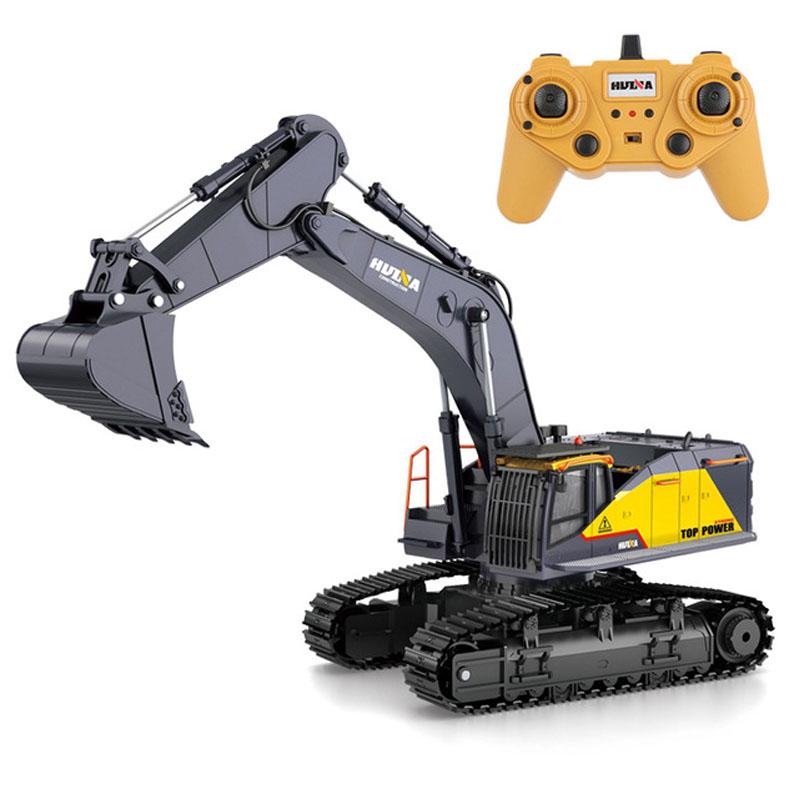 Huina 1592 1/14 Escavatore Radiocomandato RC Camion Lega 2.4G 22Ch Auto Radiocomandata Modello Veicolo da Ingegneria Auto Elettrica Giocattoli per Bambini per Ragazzi