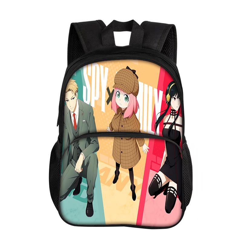 SPY×FAMILY Round Front Bag Backpack Versatile Fashion Trend Cartoon Boy and Girl School Birthday Best Gift