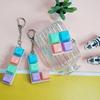 3 Stück) Pastell Tastenkappe Schlüsselanhänger, Clicky Tastenkappe Schlüsselanhänger, Taschenanhänger, Stressabbau