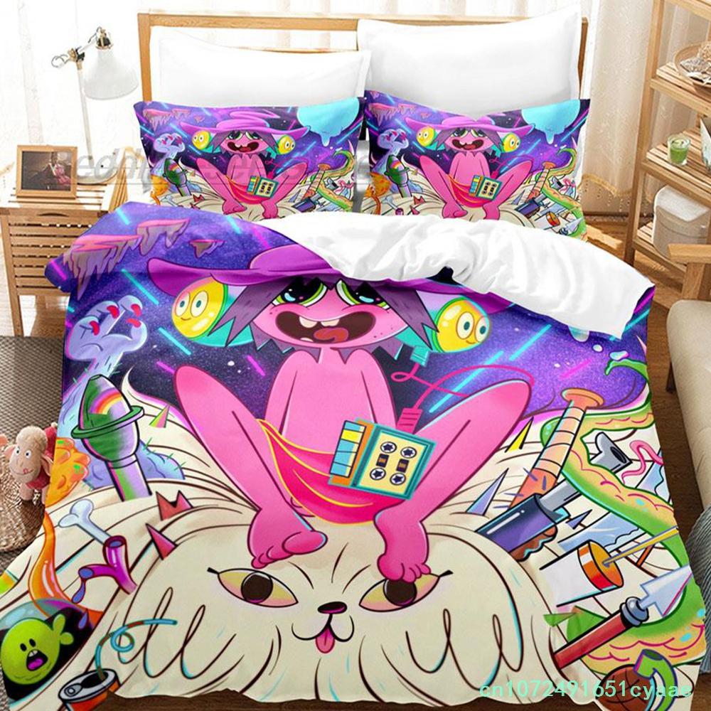 The Midnight Gospel Parallel Bars Bedding Set Single Twin Full Queen King Size Bed Set Aldult Kid Bedroom Duvetcover Sets Anime