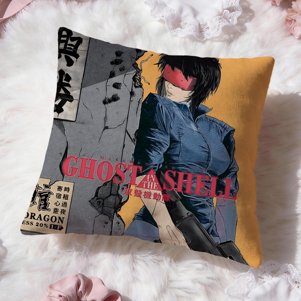 g-Ghost in the Shell Cushion Cover Premium Comfort Reversible Pillow Cove -Two in One Design for Any Room & Car Interior