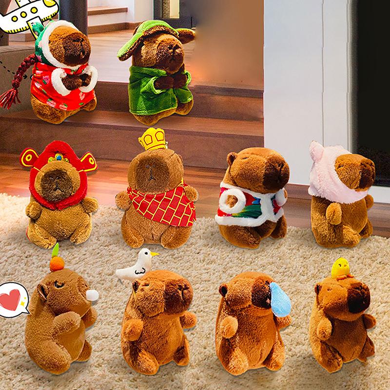 Kreatywny, słodki, pluszowy brelok z kapibarą, miękki, wypchany, lalka, brelok do kluczy, zawieszka do samochodu, plecak, akcesoria dekoracyjne, prezenty