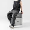 Frühlings- und Herbst Herren Locker sitzende Jeans mit Taschen