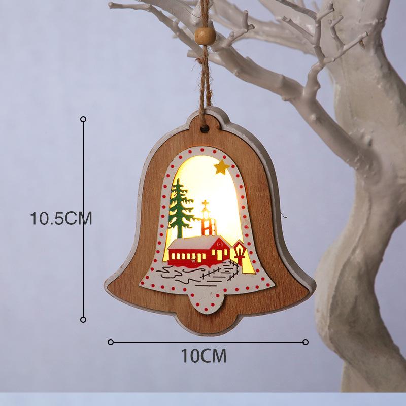 Nordic Wooden Christmas Ornaments: Cartoon Santa Claus & Snowman Pendants