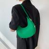 Chic Minimalist Crescent Bag For Women In Black Pink Orange Green And Brown Colors